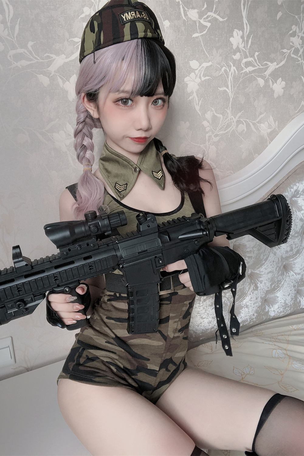 图片[1]-果咩酱w NO.021 战地甜心 [20P5V-131MB]-微密空间-全网最全抖音网红铁粉空间觅圈